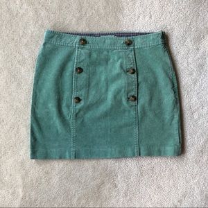 Vineyard Vines Corduroy Button Skirt